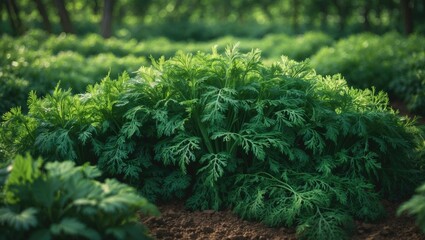 Carrot Plant and Leaf Texture in an Organic Farming Field