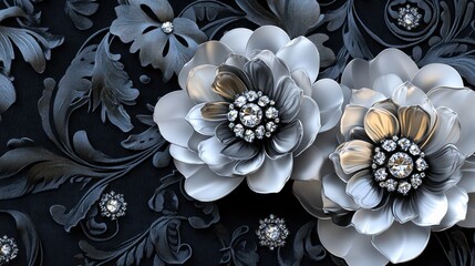 Floral 3D wall design