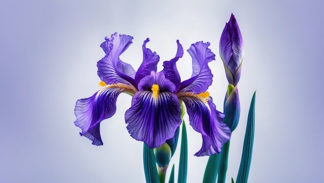 Beauty of nature captured in violet iris blossom