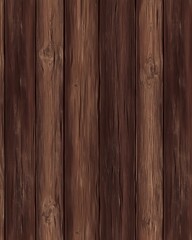 Fototapeta premium Vertical brown wooden planks forming rustic wall background close up full frame studio shot for texture or design element