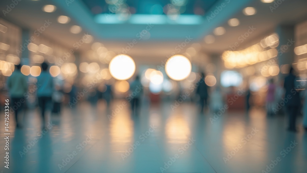 Aufkleber bokeh-style blurred interior of a department store for background