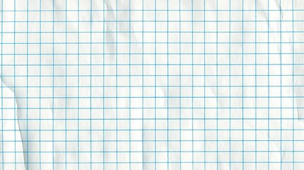 A 4K photo of lined paper background. White notebook sheet with blue grid banner.