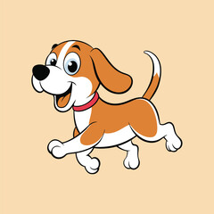 Beagle Puppy Dog Running Playing Clipart Vector Art, Icons, and Graphics for Free Download