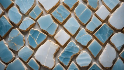 Fototapeta premium Walls featuring a variety of onyx stones