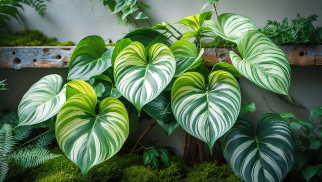 Natural minimalist approach to home plants as decor