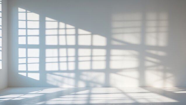 Wall background featuring a shadow overlay from a window.