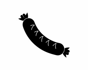 creative details Outline silhouette Sausage icon Vector Illustration