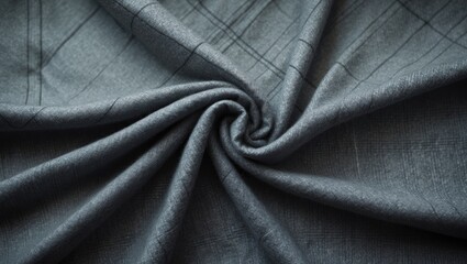 Fototapeta premium Warm and soft wool blanket with plaid design, macro shot of texture