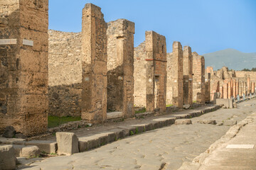 Site archéologique de Pompéi près de Naples. Italie
