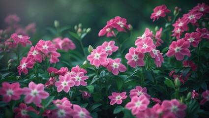 Fototapeta premium Flowers of Impatiens Surrounded by Nature