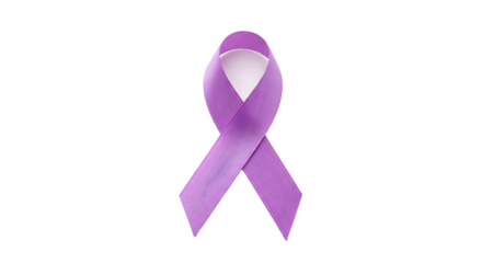 Purple Awareness Ribbon Isolated on White Background, Violet Support Ribbon Symbol on white background, Purple Ribbon Awareness Icon