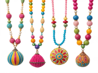 Festival necklaces png colorful festival necklaces png beaded festival necklaces png decorative necklaces for parties png party jewelry for festivals png transparent png