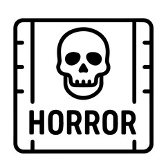 horror movie icon on white background vector
Movie vector icon