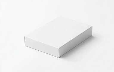 Simple white rectangular box on white background