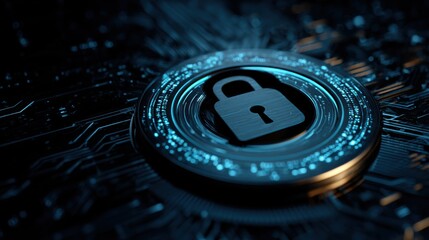 A stunning image of ensure your digital security with advanced tech safety measures and robust data protection. Keep your personal information safe with a secured lock symbolizing.