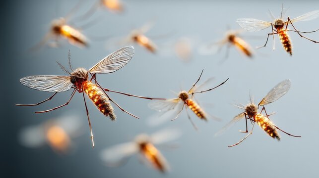 Swarm of Flying Mosquitoes