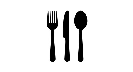 Fork, Knife, Spoon: Silhouette Cutlery Clipart, PNG, SVG