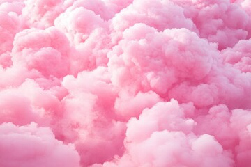 Fototapeta premium Pink Clouds Abstract View from Above Dreamy Cotton Candy Sky Background Texture Pastel Color