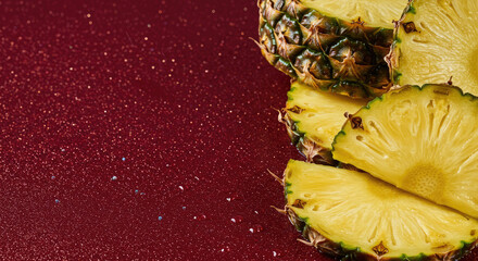 Savor summer juicy pineapple slices vibrant tropical fruit delight