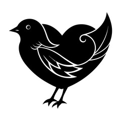 Obraz premium Love Bird Silhouette vector