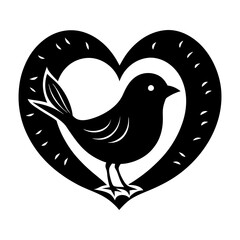 Obraz premium Love Bird Silhouette vector