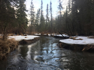 river in winter