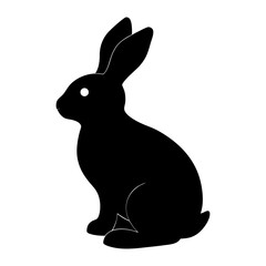 Obraz premium Chocolate Bunny Silhouette vector