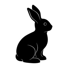 Obraz premium Chocolate Bunny Silhouette vector