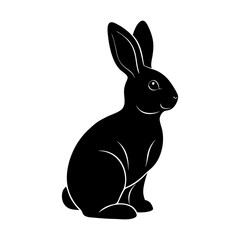 Fototapeta premium Chocolate Bunny Silhouette vector