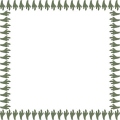 Desert cactus frame. Wild west Arizona border with empty space for your text