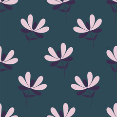 Beautiful seamless floral pattern . Flower vector illustration. Field of flowers
