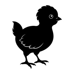 Obraz premium Baby Chick Silhouette vector