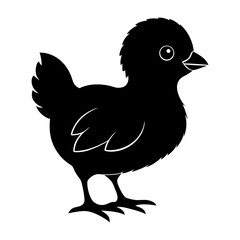 Obraz premium Baby Chick Silhouette vector