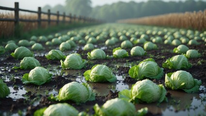 Water flood consequences on agriculture and vegetable cultivation