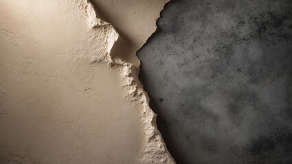 Urban architecture with distressed plaster and gritty wall design in a grunge style