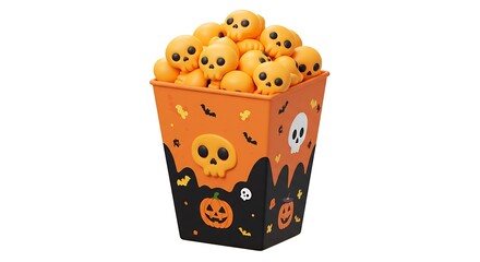 Spooky Skull Popcorn Bucket: Halloween Treats!