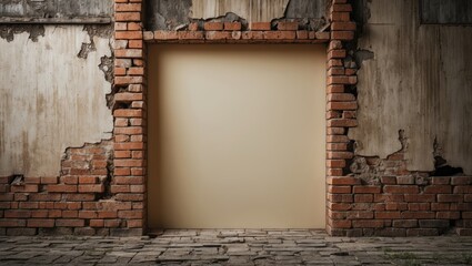 Parchment paper with a grungy texture enclosed by a frame and isolated using clipping path