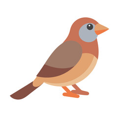 Fototapeta premium Simple sparrow illustration isolated on black background design element