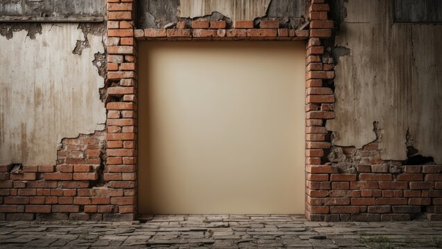 Parchment paper with a grungy texture enclosed by a frame and isolated using clipping path