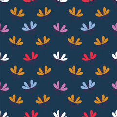 seamless pattern with autumn leaves