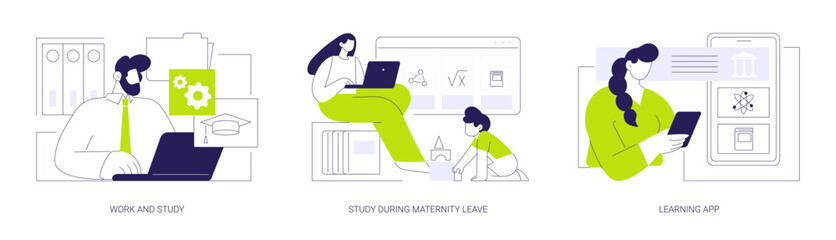 Learning opportunities isolated cartoon vector illustrations se