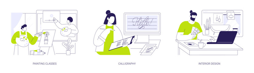 Creativity development isolated cartoon vector illustrations se