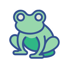 Frog icon graphic illustration isolated on black background