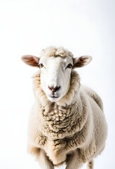 Obraz premium White Sheep with Thick Fleece