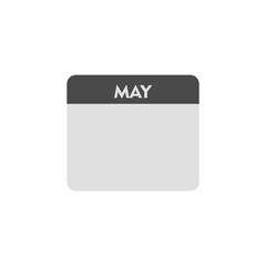 calender icon, may icon with white background