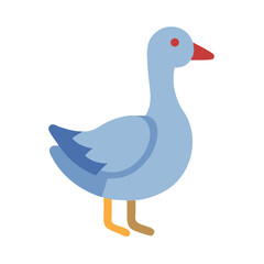 Minimalistic illustration of a goose standing in simple vector