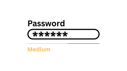 Medium password vector illustration