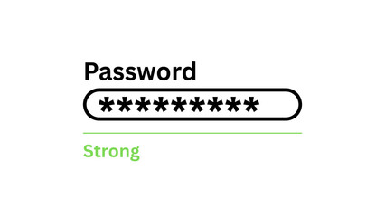 strong password vector illustration