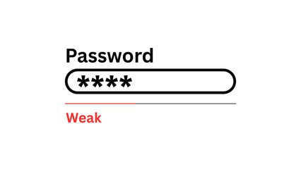 weak password vector illustration