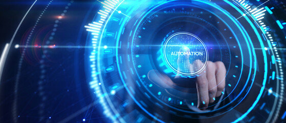 Business, Technology, Internet and network concept. Automation Software Technology Process System.
